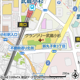スタジオアリス　ＨＡＬＵＬＵグランツリー武蔵小杉店周辺の地図