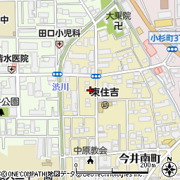 神奈川県川崎市中原区今井南町6-6周辺の地図