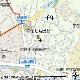 神奈川県川崎市高津区千年102周辺の地図