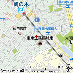東京都大田区鵜の木2丁目10周辺の地図