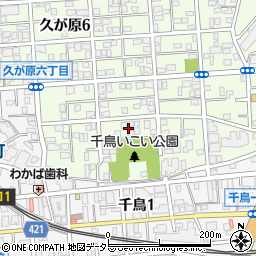 東京都大田区久が原6丁目25周辺の地図