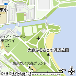 東京都大田区ふるさとの浜辺公園周辺の地図