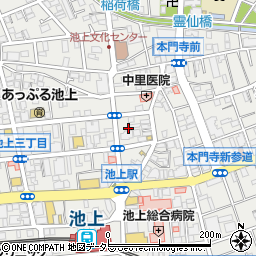 東京都大田区池上周辺の地図