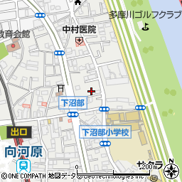 神奈川県川崎市中原区下沼部周辺の地図