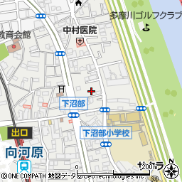 神奈川県川崎市中原区下沼部周辺の地図