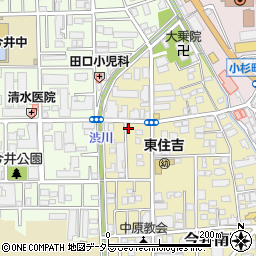 神奈川県川崎市中原区今井南町6-41周辺の地図