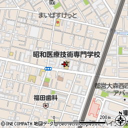 東京都大田区中央3丁目22周辺の地図