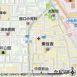 神奈川県川崎市中原区今井南町6-43周辺の地図