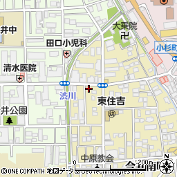 神奈川県川崎市中原区今井南町6-42周辺の地図