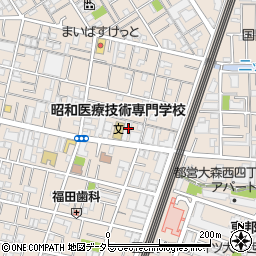 東京都大田区中央3丁目22-13周辺の地図