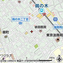 東京都大田区鵜の木2丁目24周辺の地図