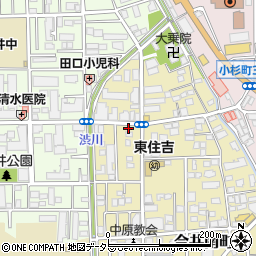 神奈川県川崎市中原区今井南町6-44周辺の地図