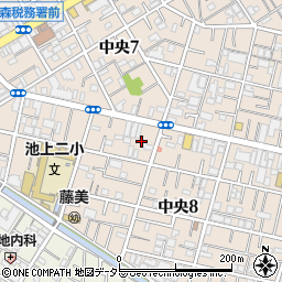 東京都大田区中央8丁目13周辺の地図