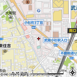 ＡＵＢＥ　ｈａｉｒｐｉｎｏｔ武蔵小杉周辺の地図