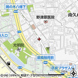 東京都大田区南久が原2丁目30周辺の地図