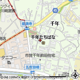 神奈川県川崎市高津区千年111周辺の地図