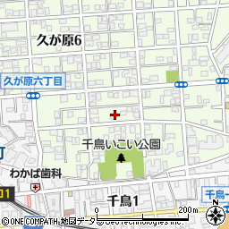 東京都大田区久が原6丁目22周辺の地図