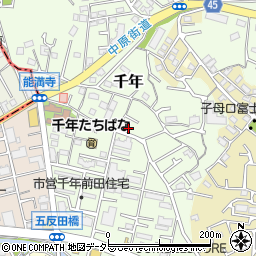 神奈川県川崎市高津区千年210周辺の地図
