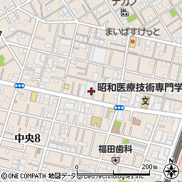 東京都大田区中央3丁目21周辺の地図