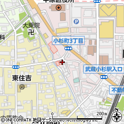 ヤマザキスペシャルパートナーショップ小杉萩原店周辺の地図