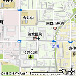 神奈川県川崎市中原区今井仲町周辺の地図