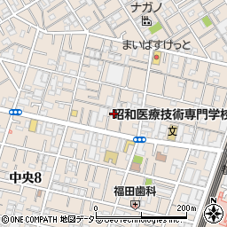 東京都大田区中央3丁目21-8周辺の地図