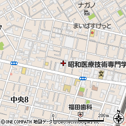 東京都大田区中央3丁目21-9周辺の地図