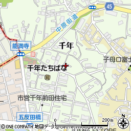 神奈川県川崎市高津区千年210-2周辺の地図