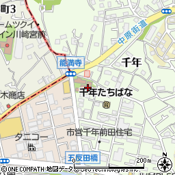 神奈川県川崎市高津区千年138-1周辺の地図