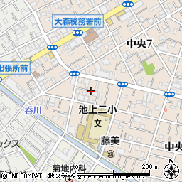 東京都大田区中央8丁目7周辺の地図
