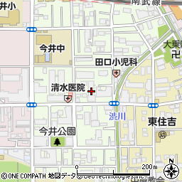 武蔵小杉ヒルズソルシード周辺の地図