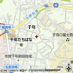 神奈川県川崎市高津区千年209周辺の地図