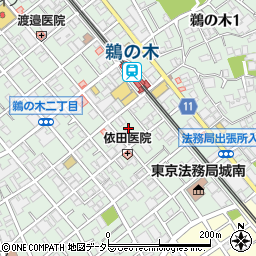 東京都大田区鵜の木2丁目14周辺の地図