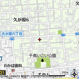 東京都大田区久が原6丁目21周辺の地図