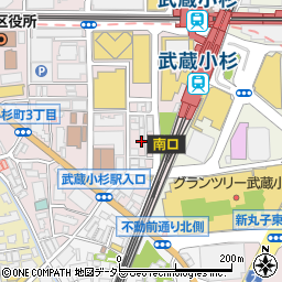 三代目鳥メロ 東急武蔵小杉駅前店周辺の地図