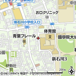 小野邸_新石川アキッパ駐車場周辺の地図