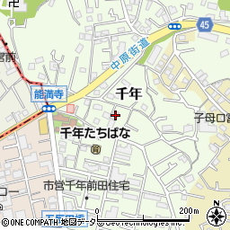 神奈川県川崎市高津区千年206周辺の地図