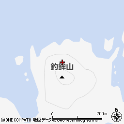 七類港釣鉾山灯台周辺の地図