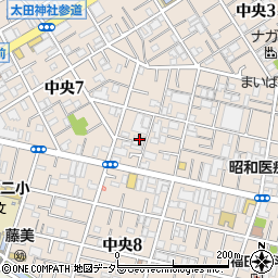 東京都大田区中央7丁目16-8周辺の地図