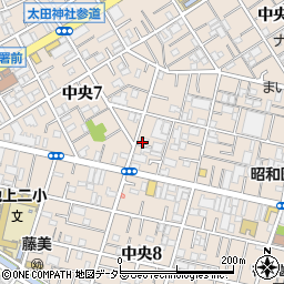 東京都大田区中央7丁目周辺の地図
