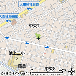 東京都大田区中央7丁目15周辺の地図