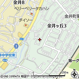 東京都町田市金井ヶ丘3丁目24-25周辺の地図