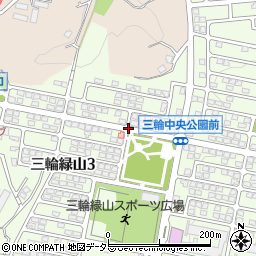 三輪中央公園前周辺の地図