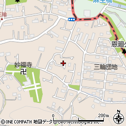 東京都町田市三輪町524周辺の地図