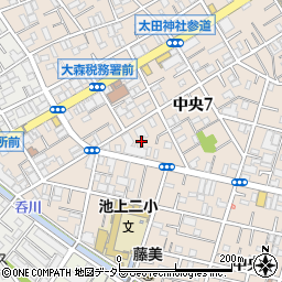 東京都大田区中央7丁目6周辺の地図