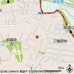 東京都町田市三輪町520周辺の地図