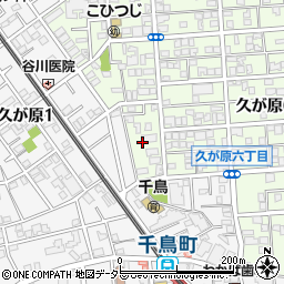 東京都大田区久が原6丁目14周辺の地図