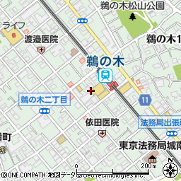 東京都大田区鵜の木2丁目15周辺の地図