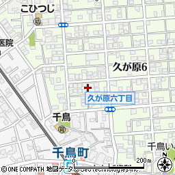 東京都大田区久が原6丁目15周辺の地図