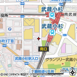 ファミリーマート武蔵小杉駅西店周辺の地図